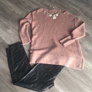 Free people dusty rose tunic sweater